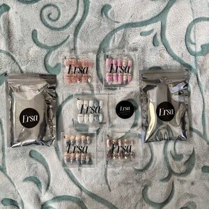 Nail Art Set - Pink, White, Purple, Brown